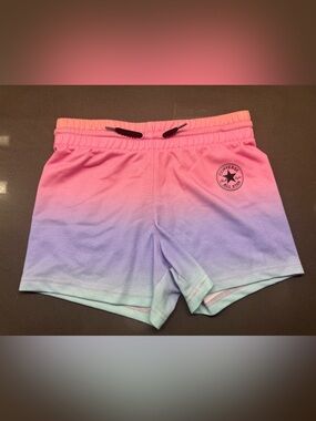 Girls Converse Pink to Lavender Ombre Athletic Shorts 10/12